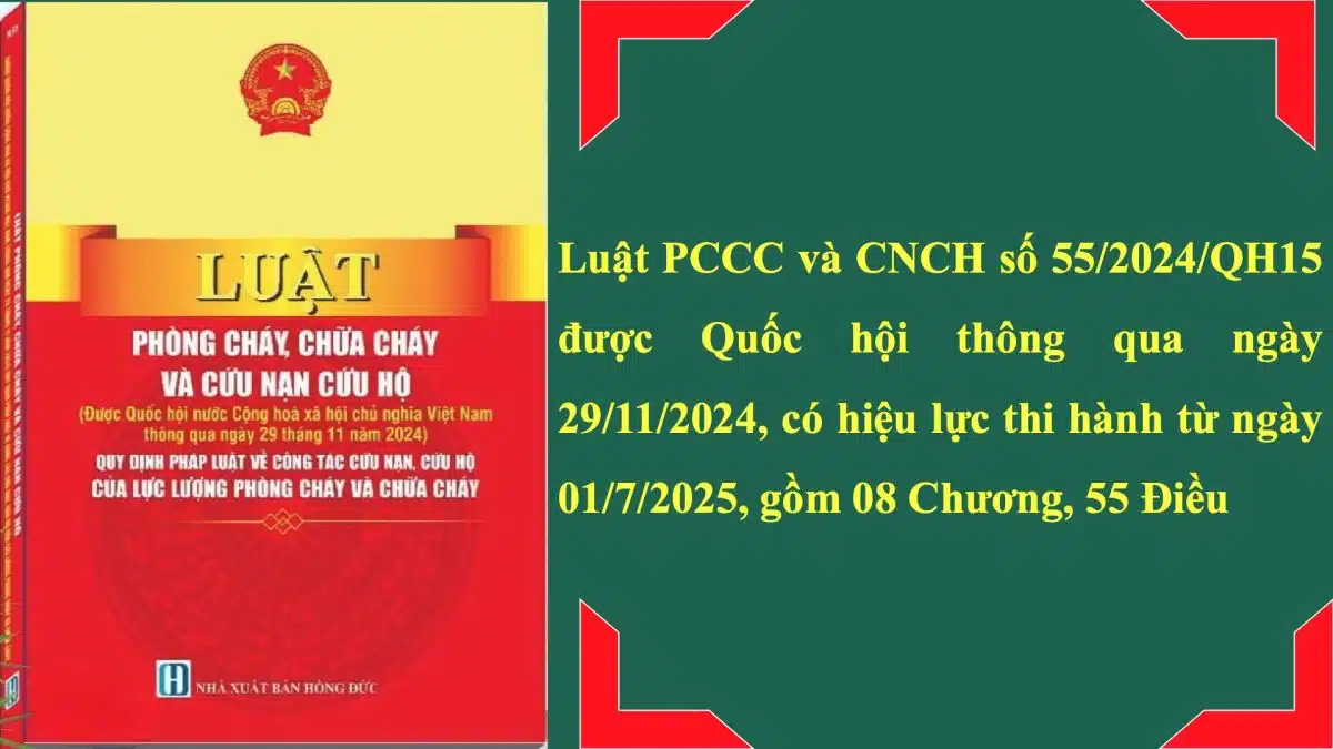 Luật PCCC và CNCH 2024 Quy định chi tiết yêu cầu về PCCC 2025