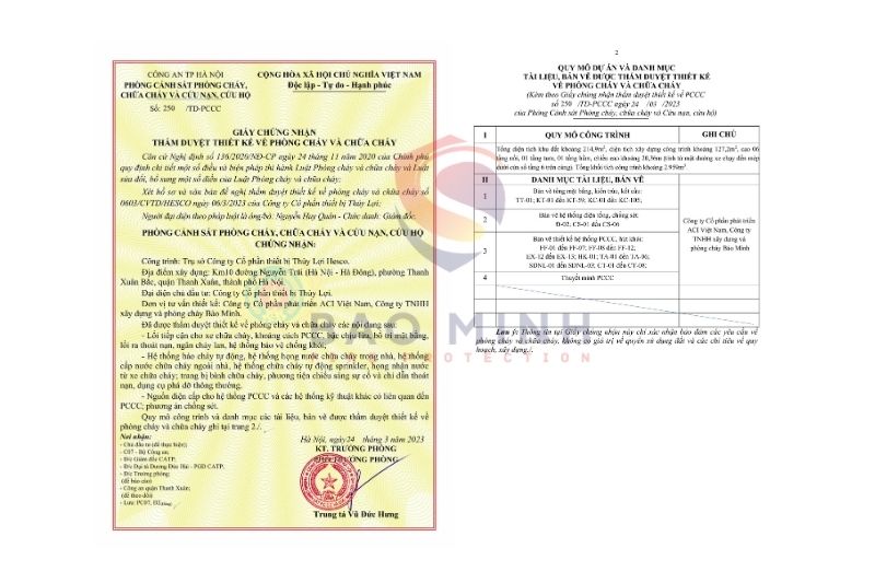 Chi phí làm hồ sơ phòng cháy chữa cháy