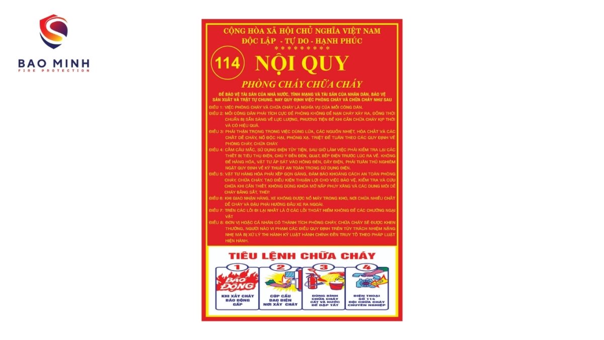 nội quy phòng cháy chữa cháy