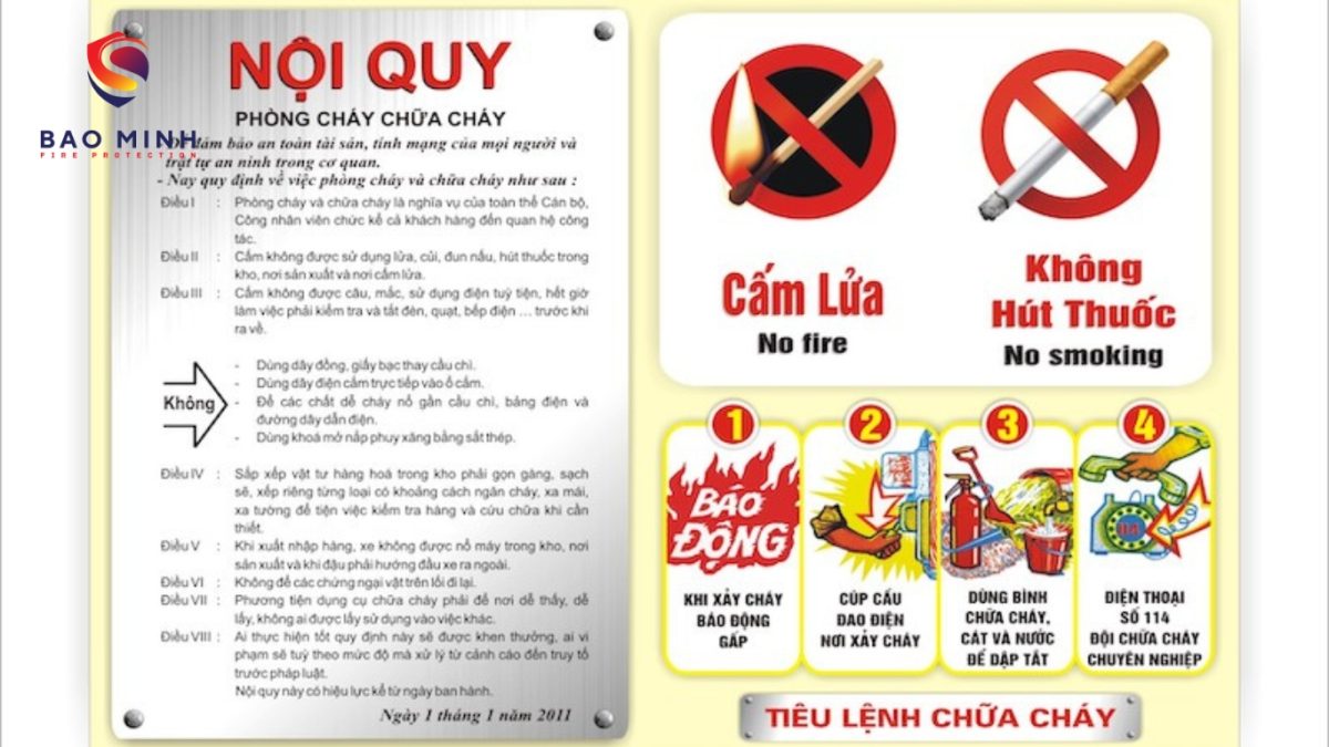 nội quy phòng cháy chữa cháy